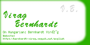 virag bernhardt business card